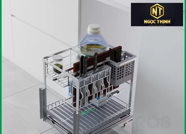 KỆ ĐỰNG DAO THỚT MIX OVAL INOX SUS304  tại Bến SẮn